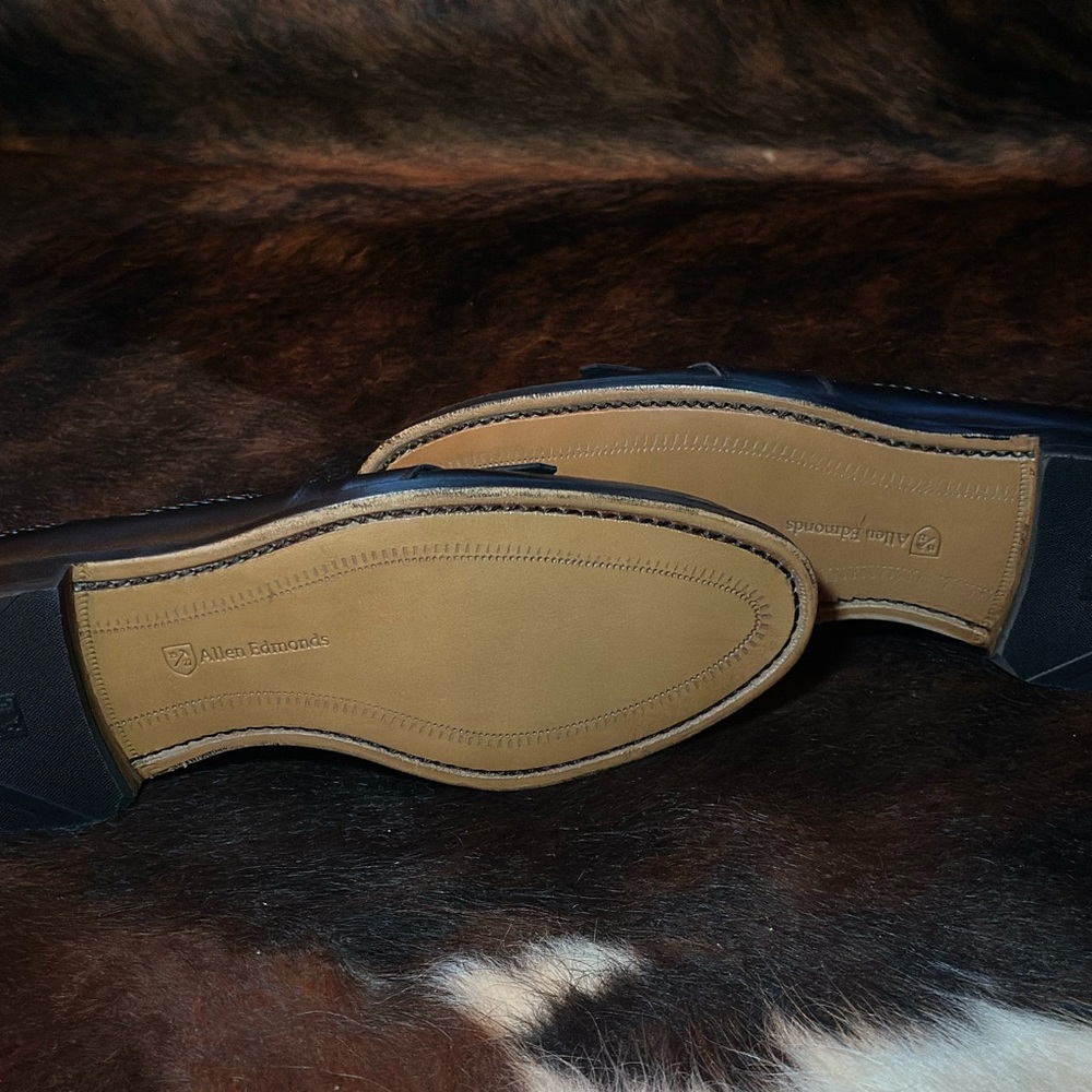 ALLEN EDMONDS Cody Loafers with Tassels, Black Sz 8.5 D New! - Picture 4 of 4